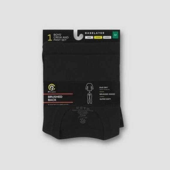 Boys Midweight Thermal Underwear Set - C9 Champion Black XL 18/20 - Picture 2 of 3